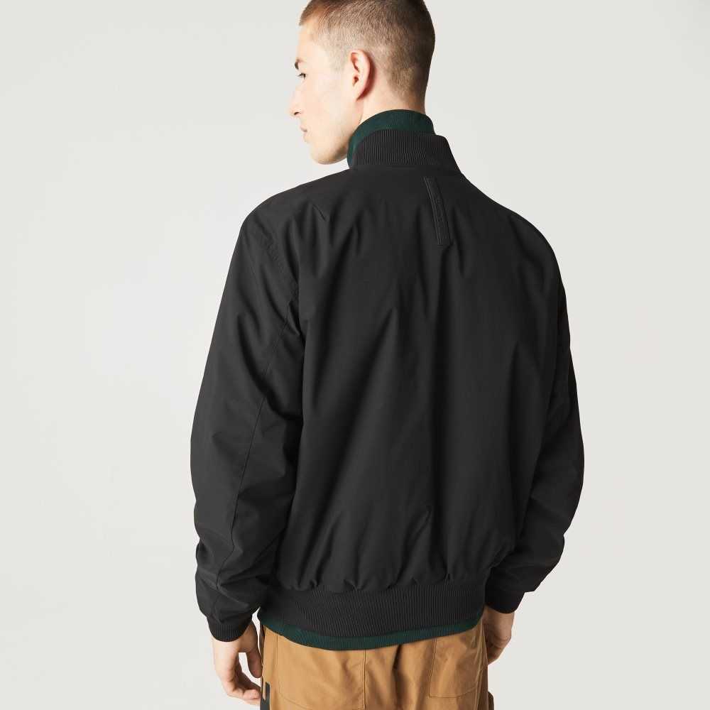 Lacoste Insulated Padded Bomber Jacket Black | PGB-478293