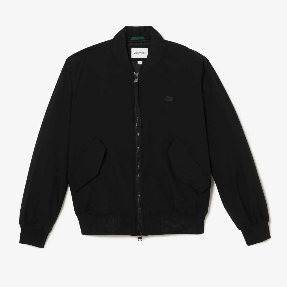 Lacoste Insulated Padded Bomber Jacket Black | PGB-478293