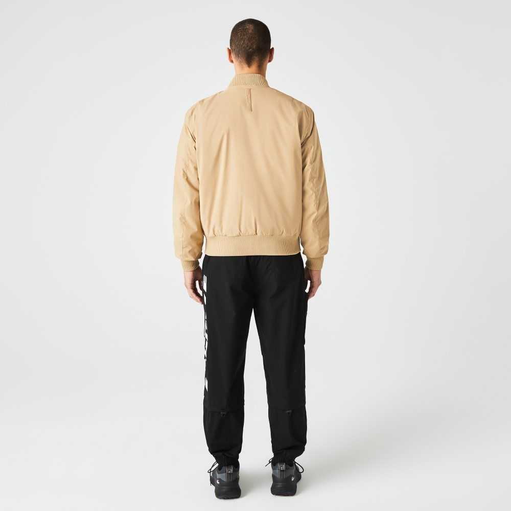 Lacoste Insulated Padded Bomber Jacket Beige | PTH-048963