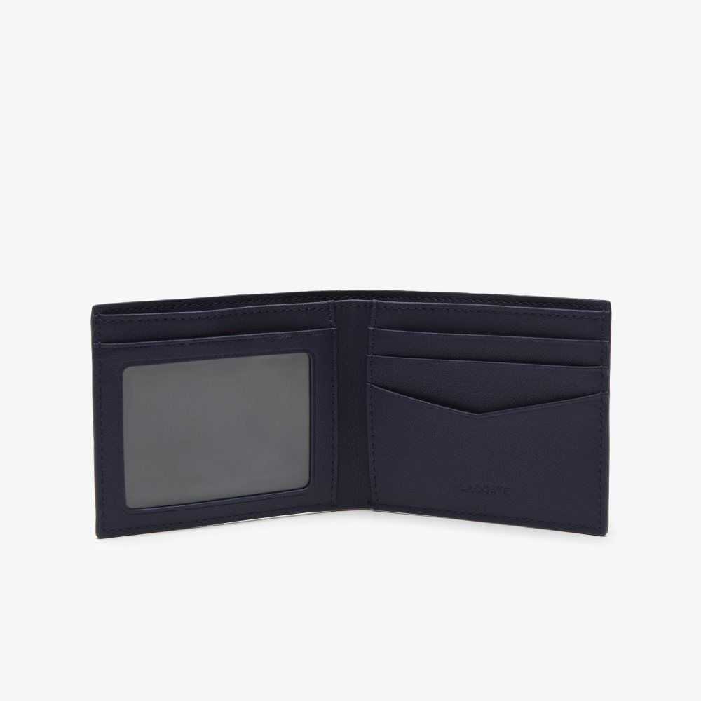 Lacoste Interior Card Slot Foldable Wallet Peacoat | KPZ-263749