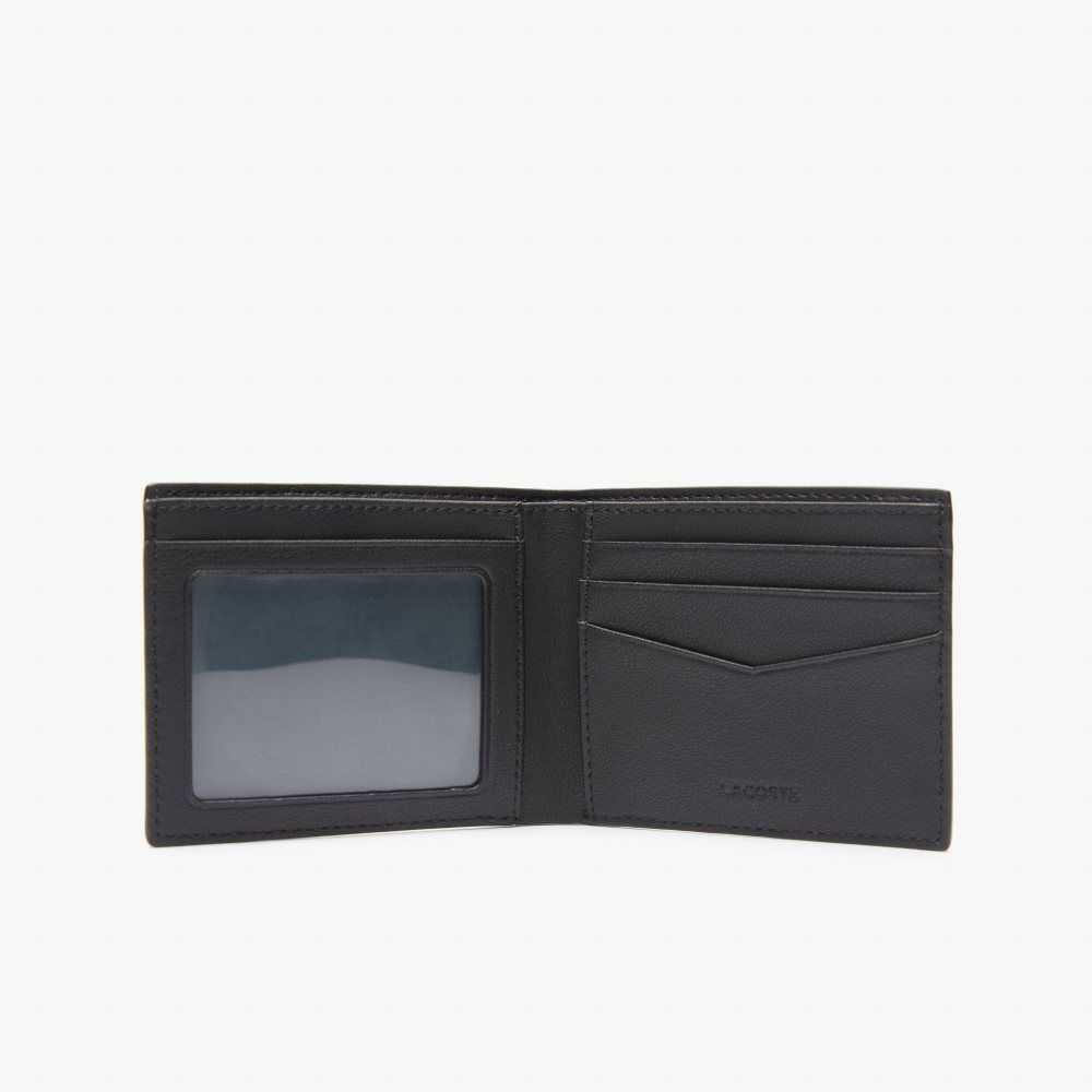 Lacoste Interior Card Slot Foldable Wallet Black | STM-816947