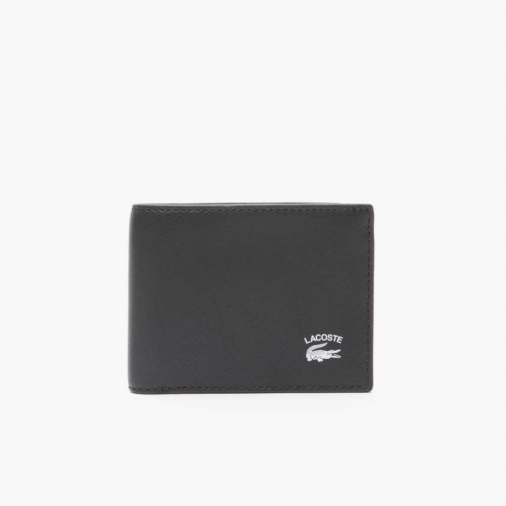 Lacoste Interior Card Slot Foldable Wallet Black | STM-816947