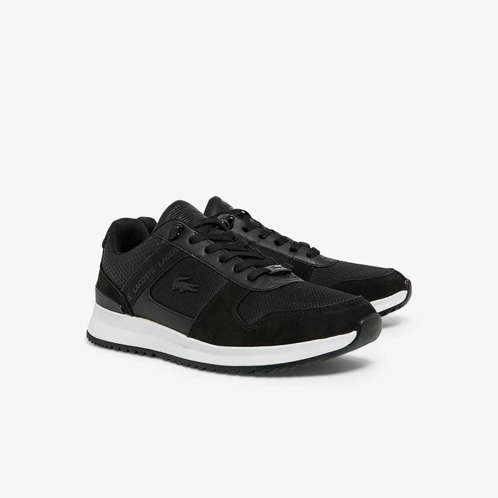 Lacoste Joggeur 2.0 Leather Sneakers Blk/Blk | DLA-963085