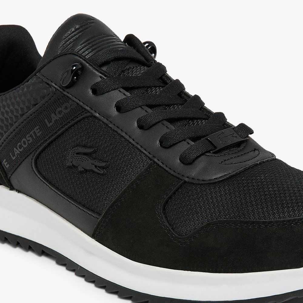 Lacoste Joggeur 2.0 Leather Sneakers Blk/Blk | DLA-963085