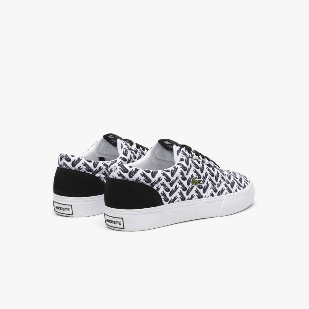 Lacoste Jump Serve Lace Tonal Sneakers White/Black | GVT-503819