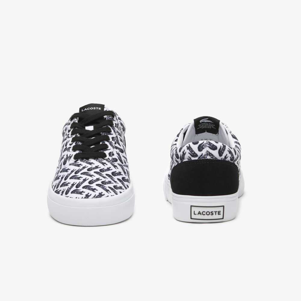 Lacoste Jump Serve Lace Tonal Sneakers White/Black | GVT-503819