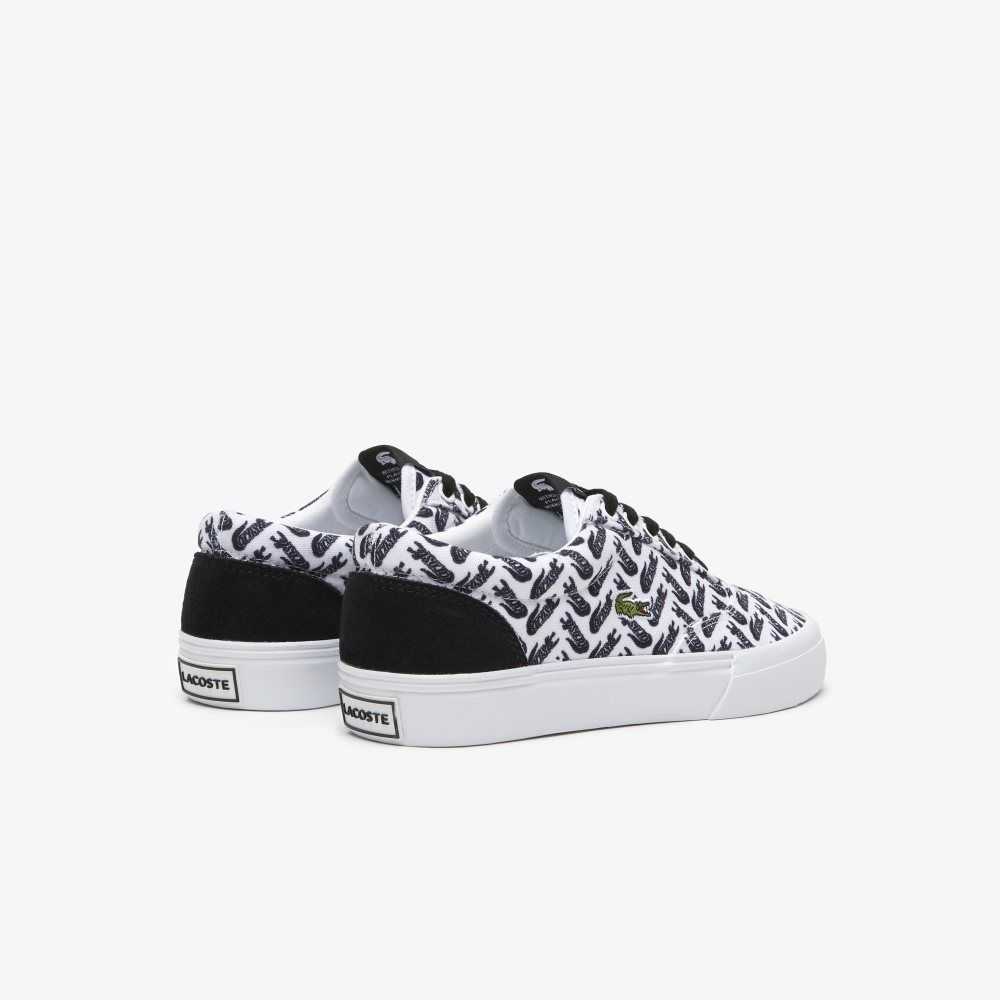 Lacoste Jump Serve Lace Tonal Sneakers White/Black | PMN-351692