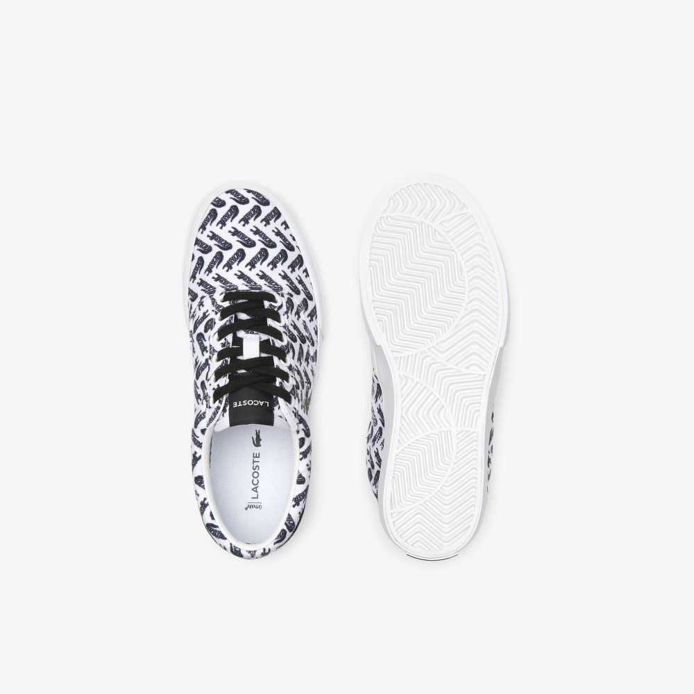 Lacoste Jump Serve Lace Tonal Sneakers White/Black | PMN-351692