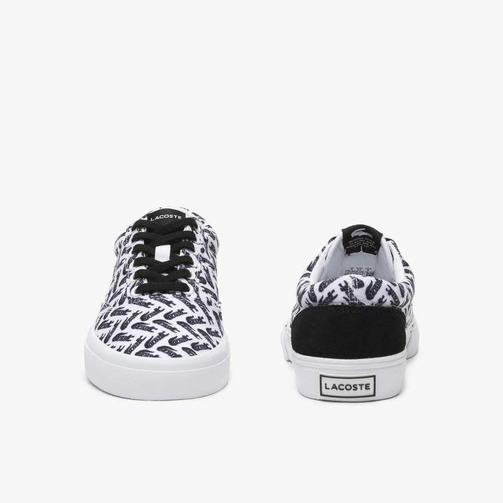 Lacoste Jump Serve Lace Tonal Sneakers White/Black | PMN-351692