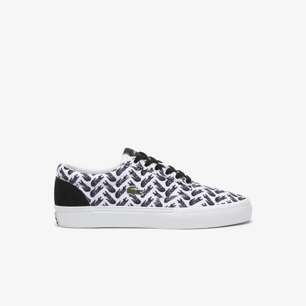 Lacoste Jump Serve Lace Tonal Sneakers White/Black | PMN-351692