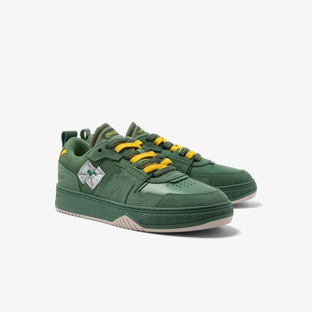 Lacoste L001 Crafted Leather Sneakers Green | QLU-279318