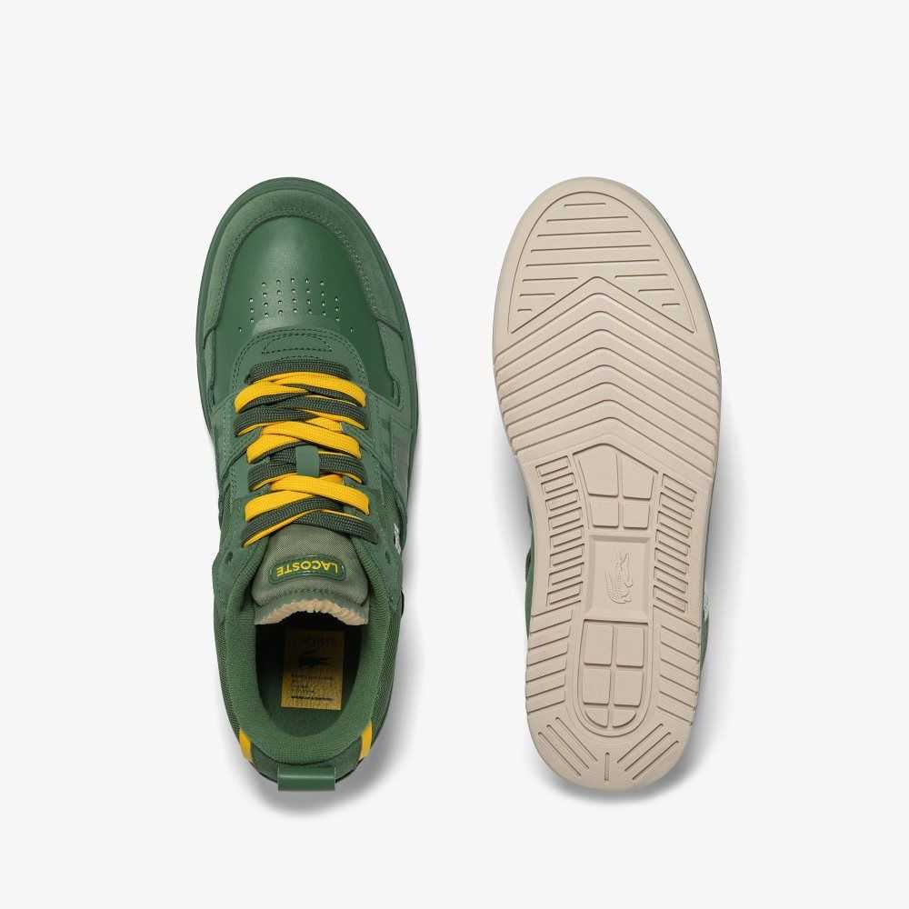 Lacoste L001 Crafted Leather Sneakers Green | QLU-279318