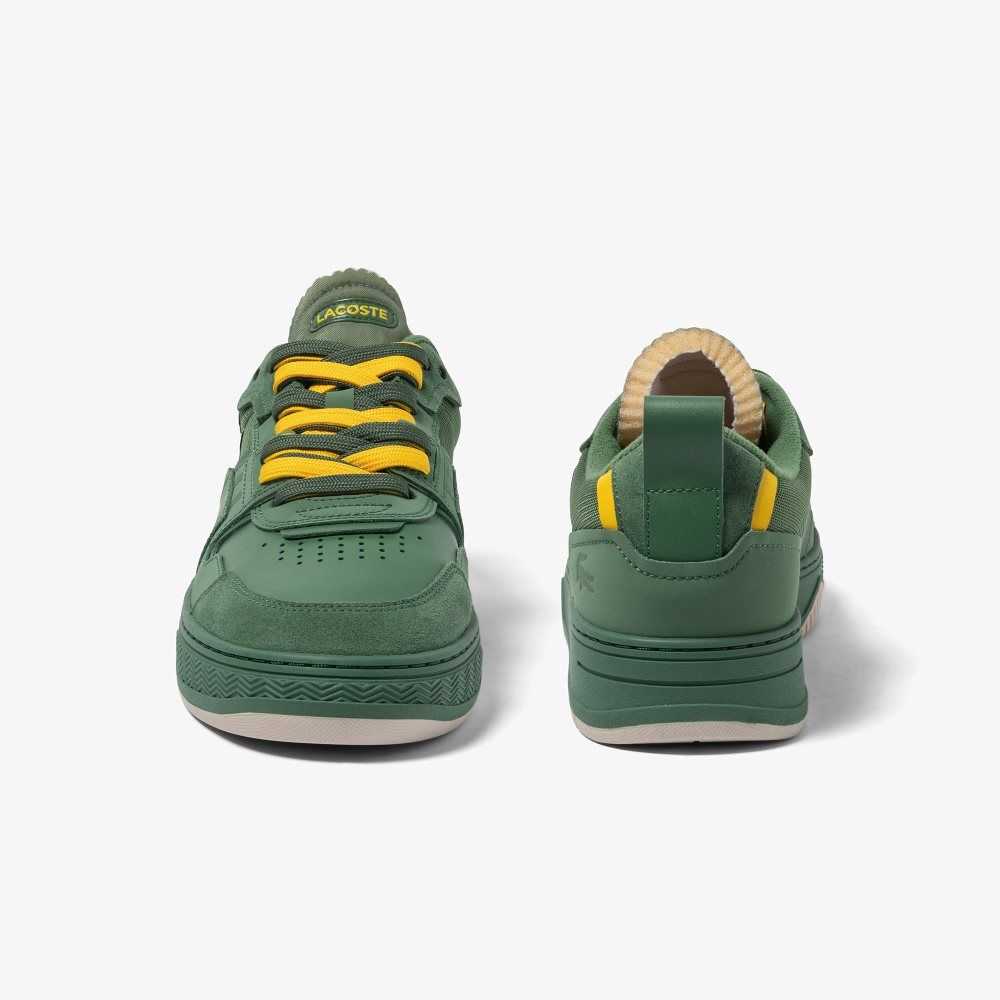 Lacoste L001 Crafted Leather Sneakers Green | QLU-279318