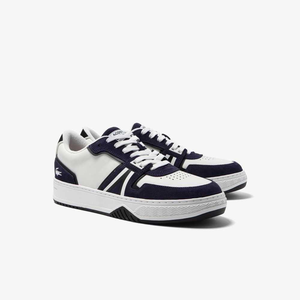 Lacoste L001 Leather Sneakers White / Navy | ADB-975621