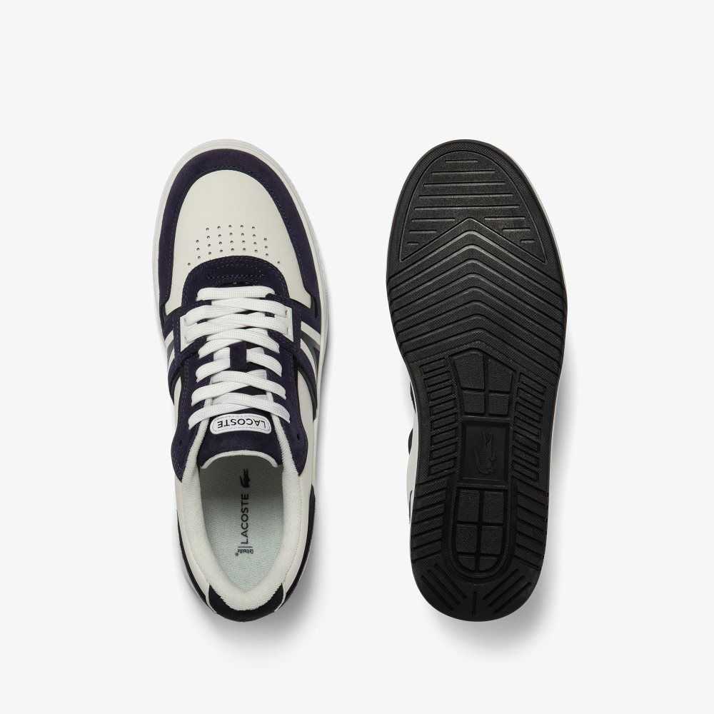 Lacoste L001 Leather Sneakers White / Navy | ADB-975621