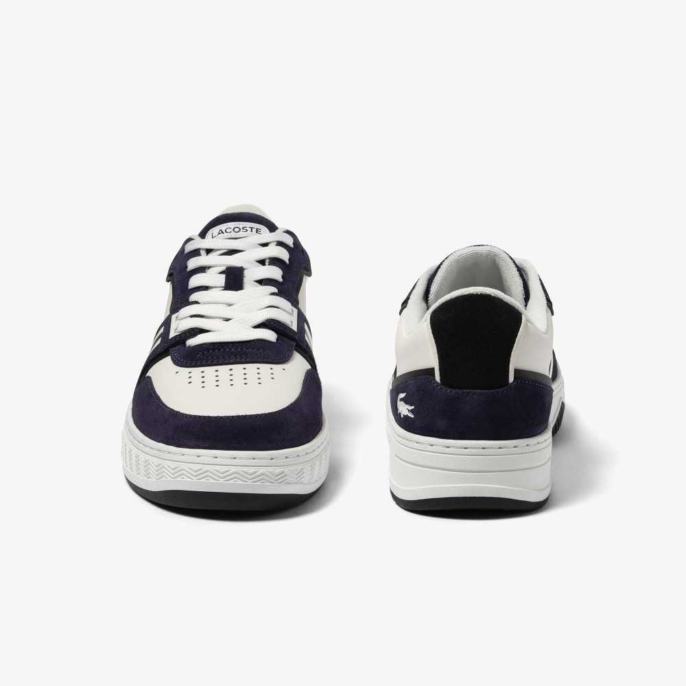 Lacoste L001 Leather Sneakers White / Navy | ADB-975621