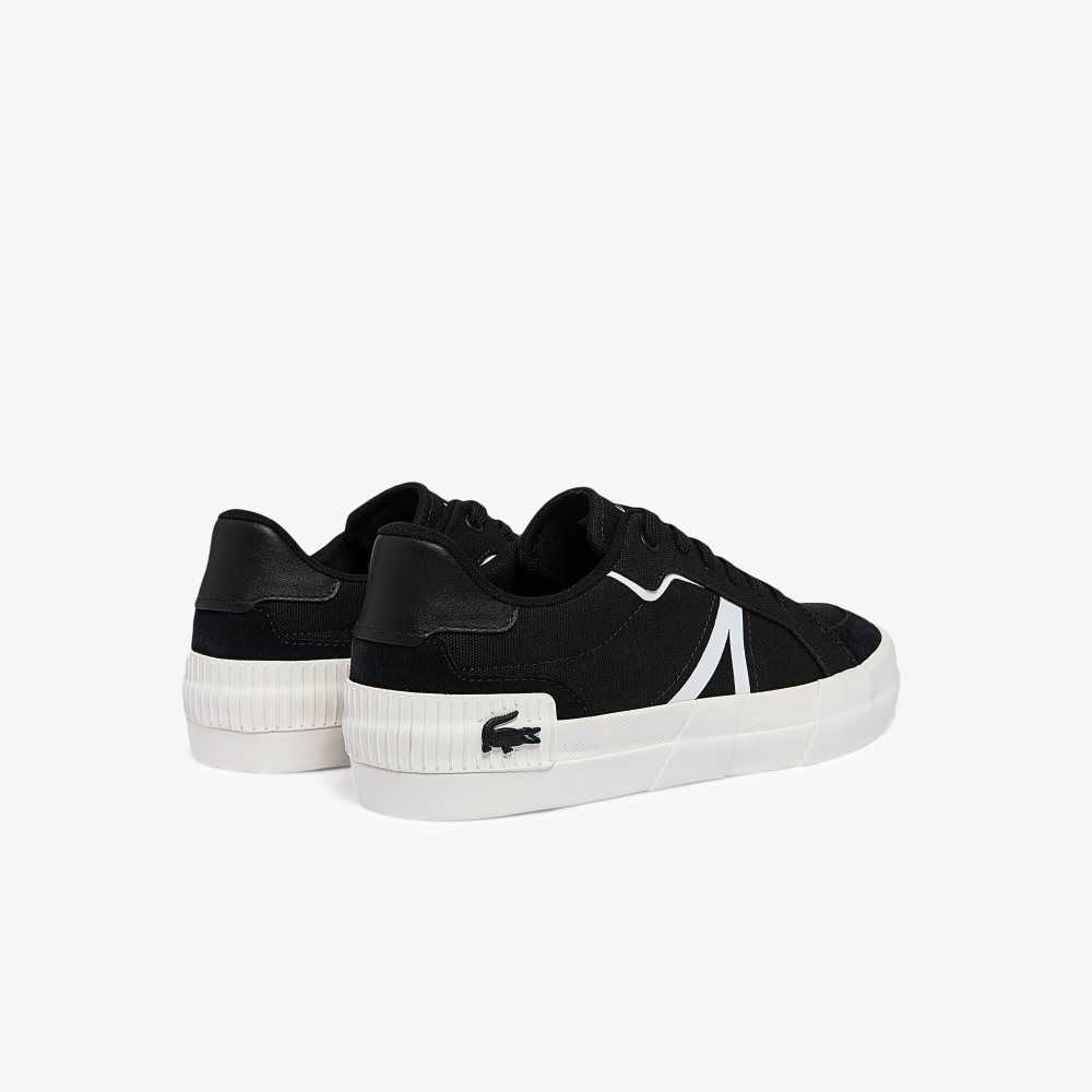 Lacoste L004 Canvas Sneakers Black/White | IOM-054186