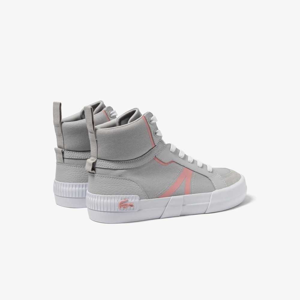 Lacoste L004 Mid Sneakers Light Grey/Pink | FVH-630482