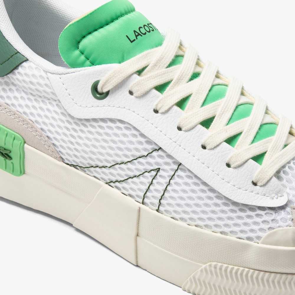 Lacoste L004 Platform Heel Pop Sneakers White/Green | KBS-132546