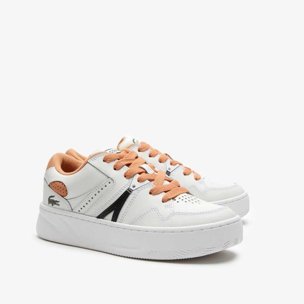 Lacoste L005 Leather Sneakers White / Tan | ZIN-345671