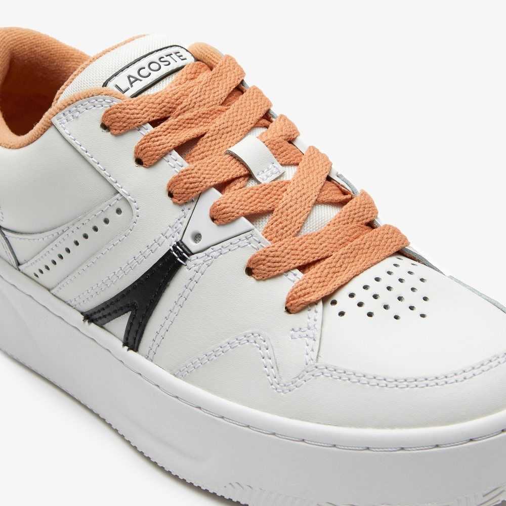 Lacoste L005 Leather Sneakers White / Tan | ZIN-345671