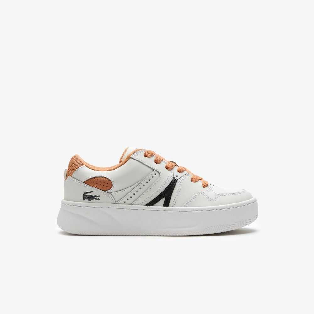 Lacoste L005 Leather Sneakers White / Tan | ZIN-345671