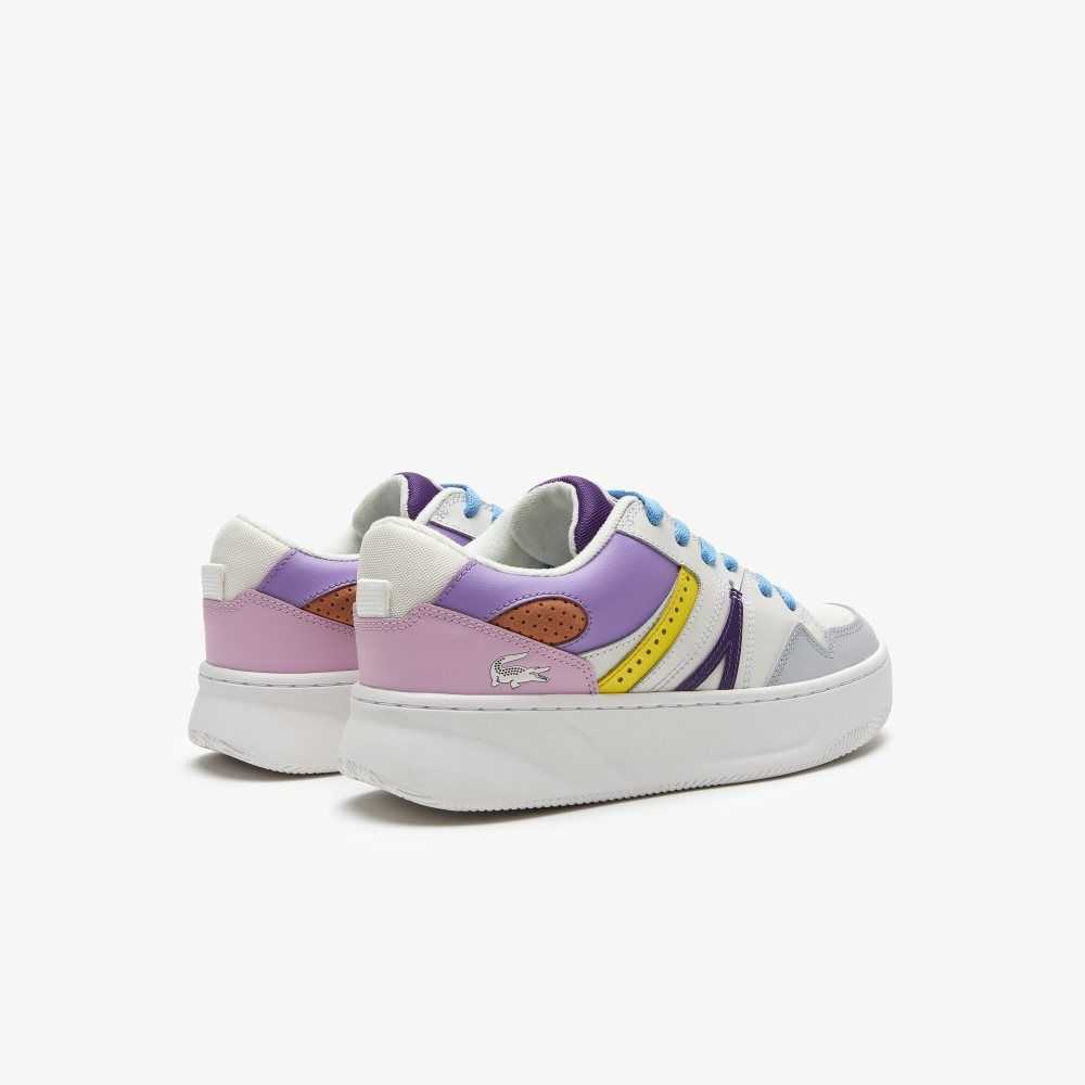 Lacoste L005 Leather Sneakers Wht/Lt Purp | CWS-910258