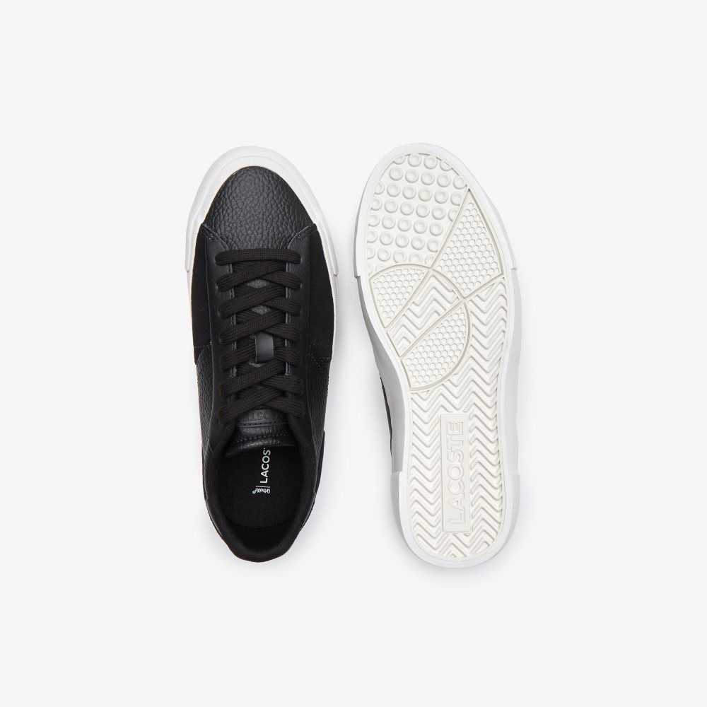 Lacoste L006 Leather Sneakers Black/White | KRS-750389