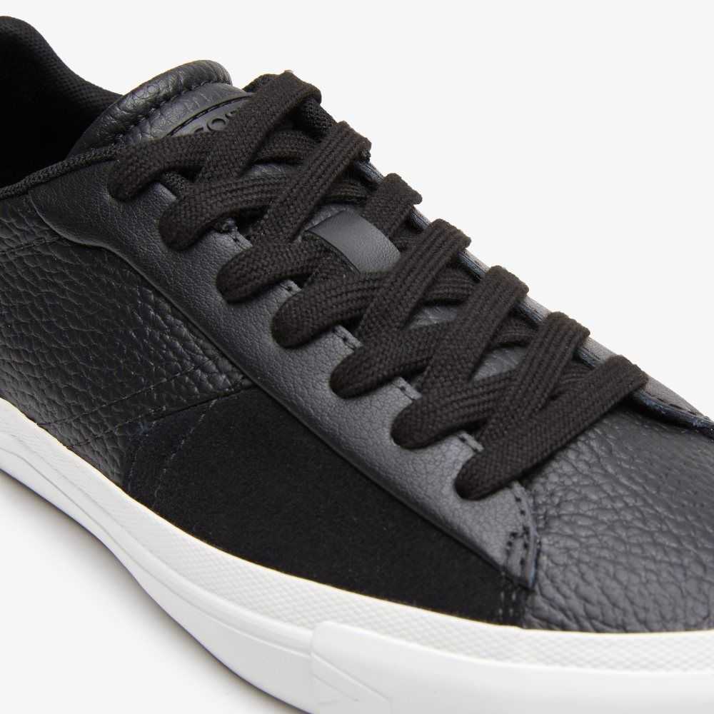 Lacoste L006 Leather Sneakers Black/White | KRS-750389