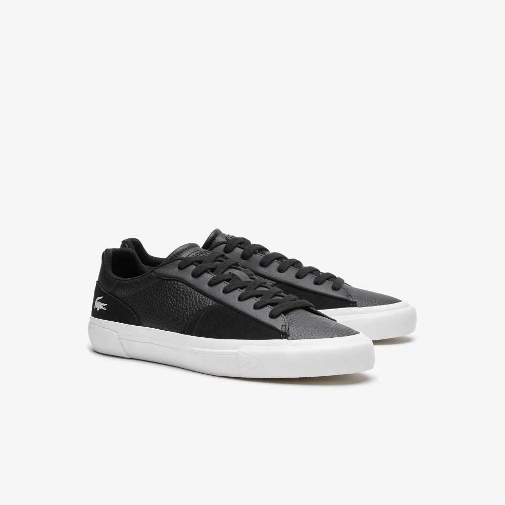 Lacoste L006 Leather Sneakers Black/White | PCR-015689