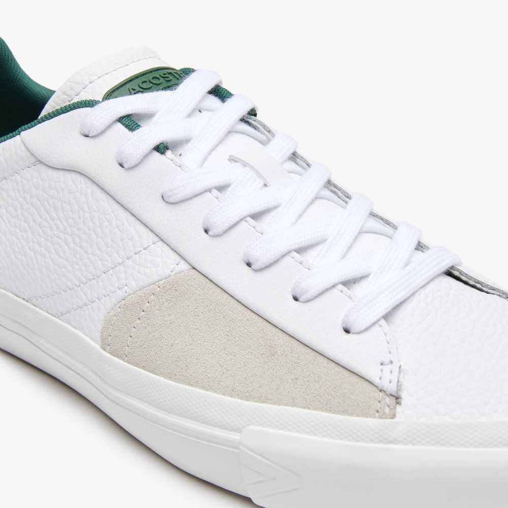 Lacoste L006 Leather Sneakers White/Dark Green | XOQ-904382