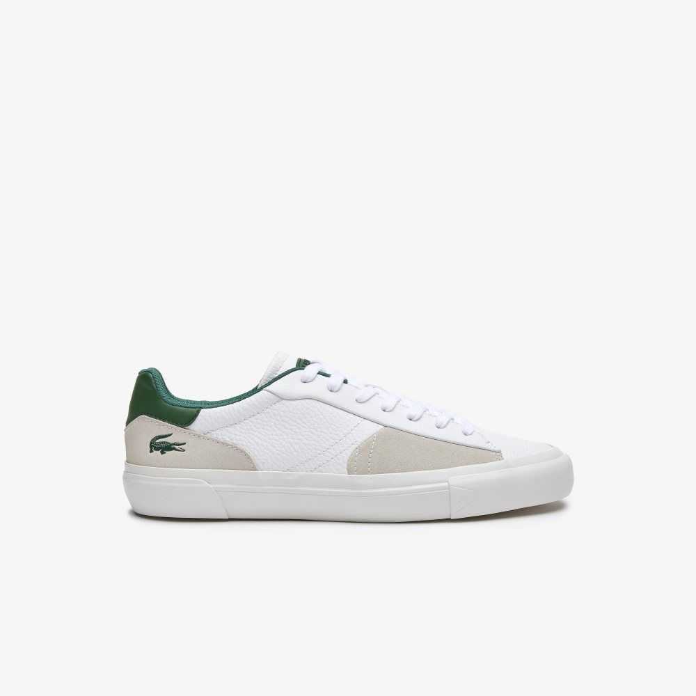 Lacoste L006 Leather Sneakers White/Dark Green | XOQ-904382