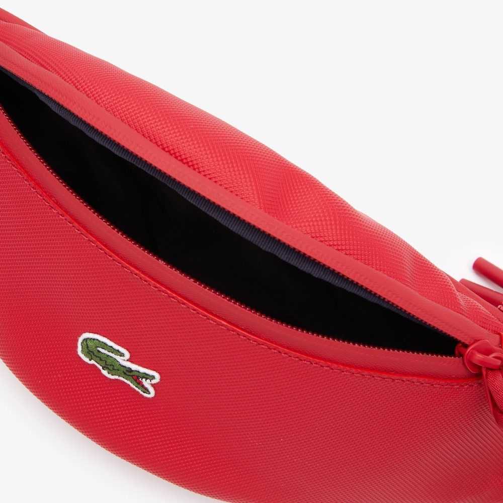 Lacoste LCST Coated Canvas Zippered Fanny Pack Tango Red | BKV-480637