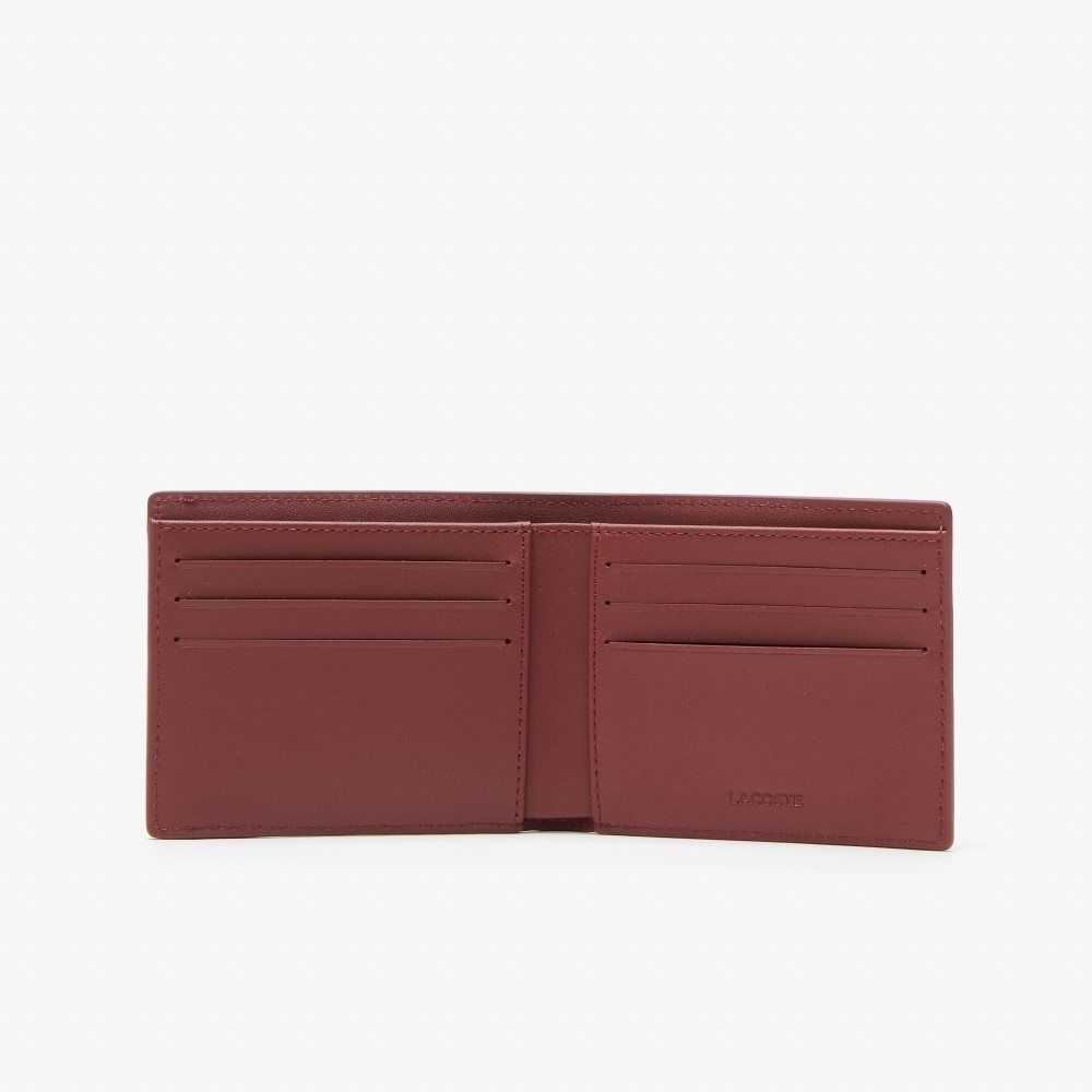 Lacoste LCST Print Color-Block Billfold Cranberry Celosie | HLS-295703