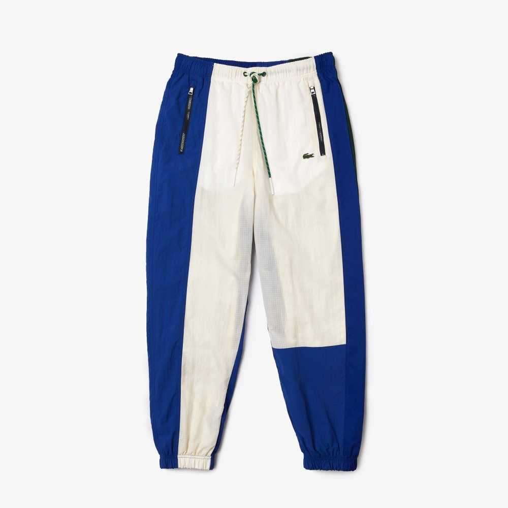 Lacoste LIVE Colorblock Light Trackpants White / Blue / Green | QYO-894512