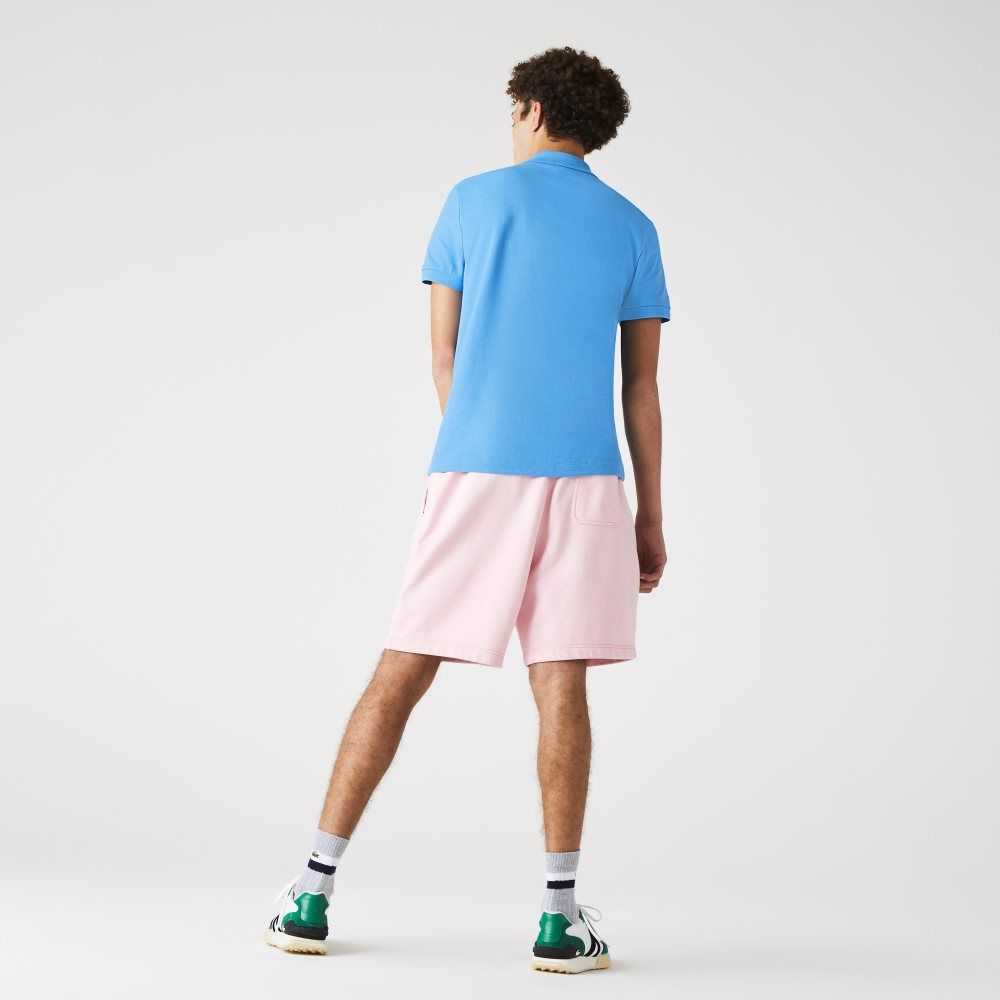 Lacoste LIVE Flecked Cotton Fleece Shorts Pink | XJA-861540