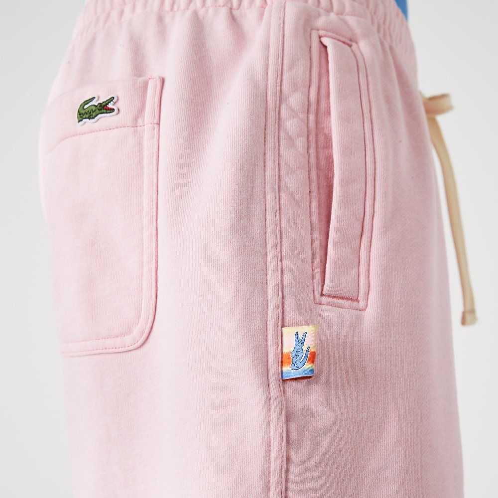 Lacoste LIVE Flecked Cotton Fleece Shorts Pink | XJA-861540