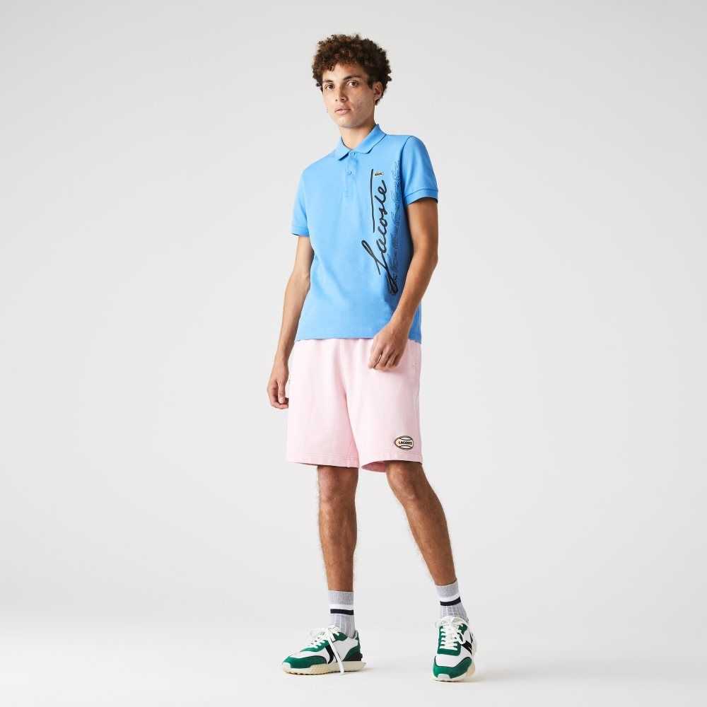 Lacoste LIVE Flecked Cotton Fleece Shorts Pink | XJA-861540