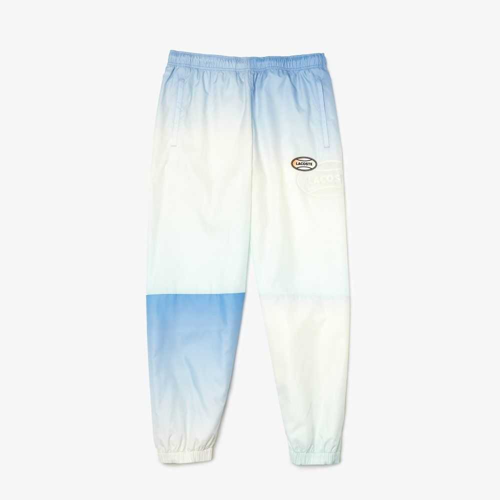 Lacoste LIVE Gradated Print Trackpants Blue / White / Turquoise | WCJ-790354