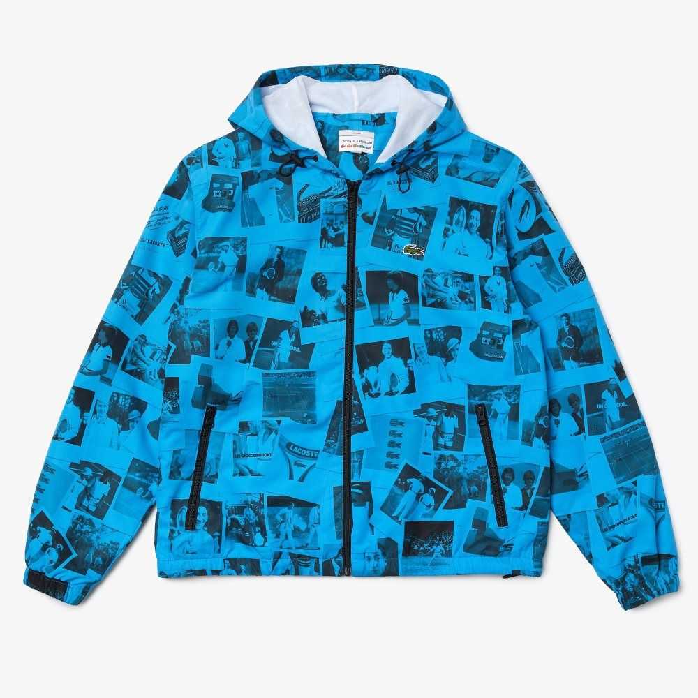 Lacoste LIVE Polaroid Collaboration Jacket Blue / Black | WBX-610932