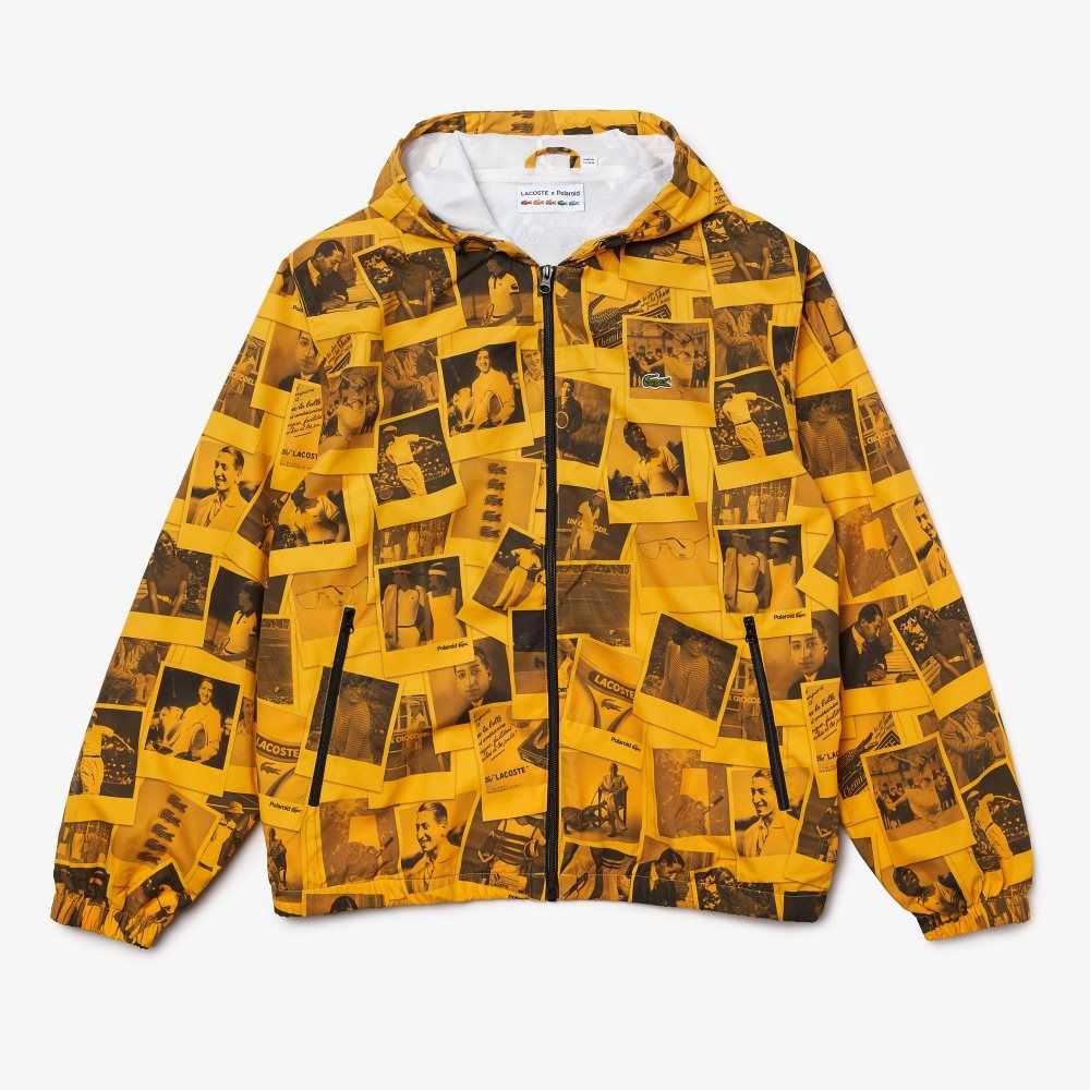 Lacoste LIVE Polaroid Collaboration Jacket Yellow / Black | WTZ-894635