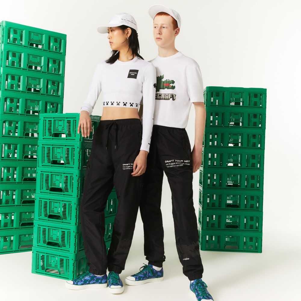 Lacoste LIVE x Minecraft Nylon Trackpants Black | TSA-269750