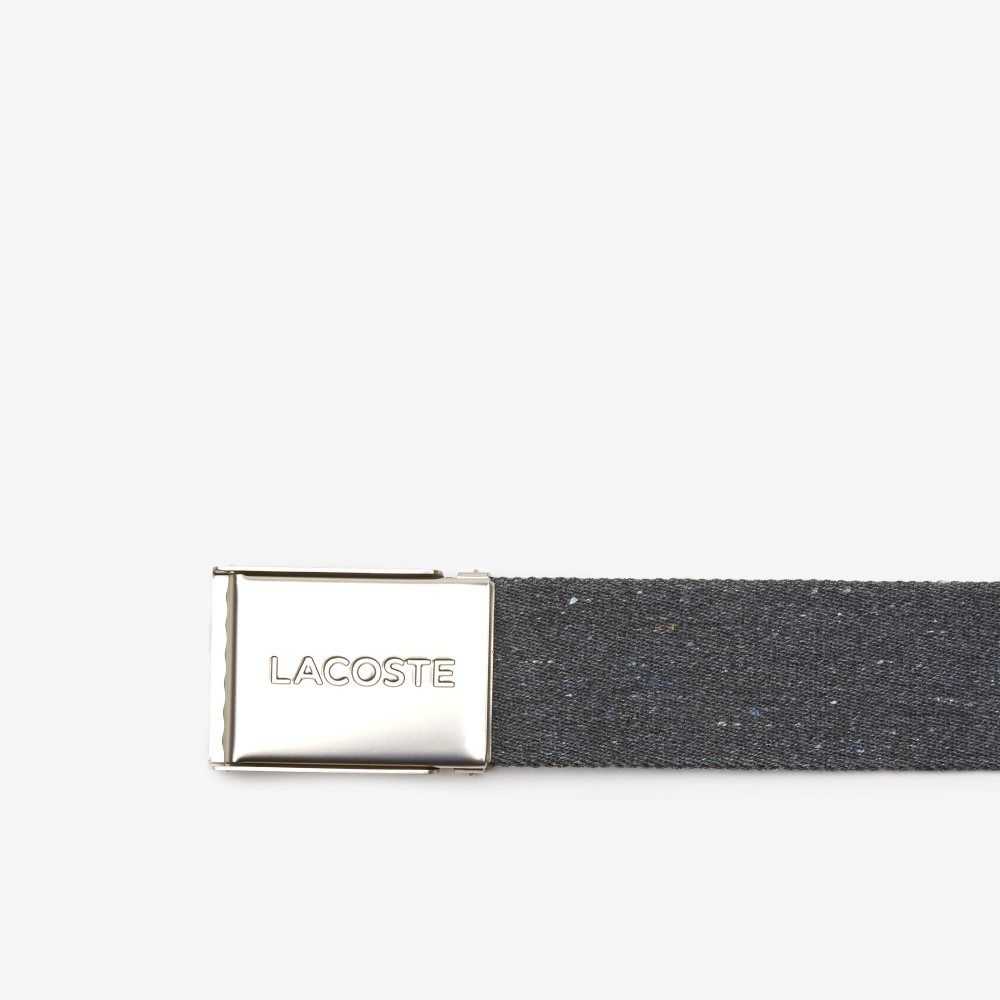 Lacoste L.12.12 Branded Buckle Belt Noir Chine | SYG-781426