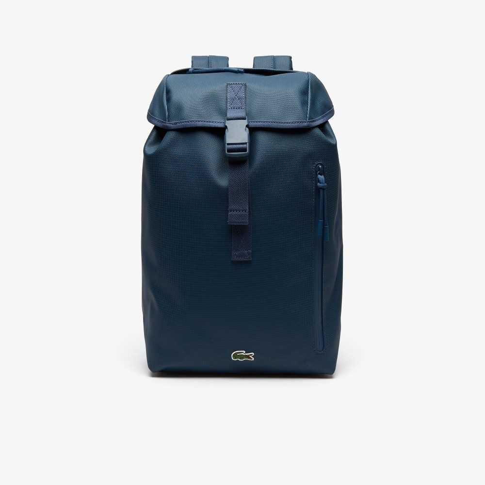 Lacoste L.12.12 Concept Flap Coated Canvas Backpack Charron | JCV-302457