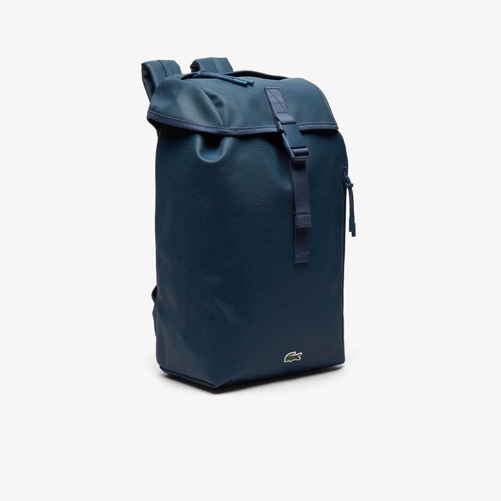 Lacoste L.12.12 Concept Flap Coated Canvas Backpack Charron | JCV-302457