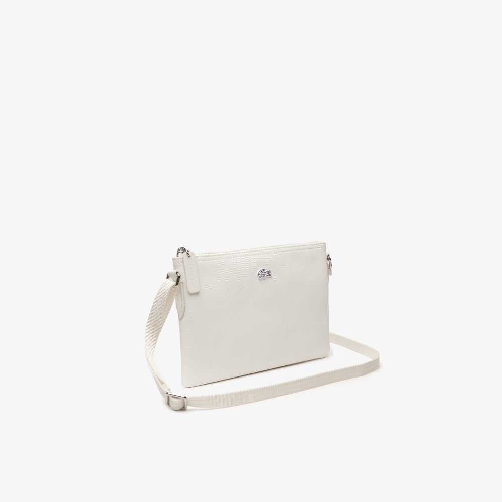 Lacoste L.12.12 Concept Flat Crossover Bag Marshmallow | AEN-901367