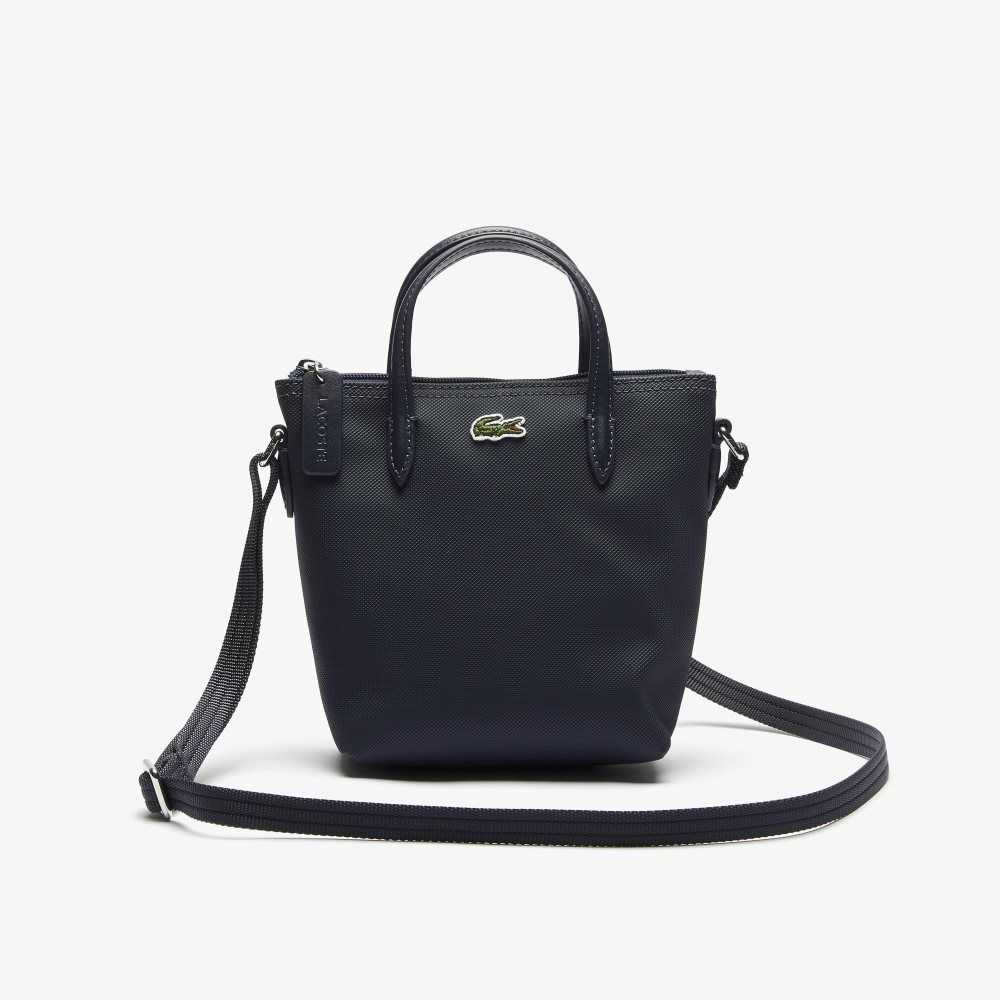 Lacoste L.12.12 Concept Petit Pique Coated Canvas Mini Zip Tote Bag Eclipse | YWO-158643