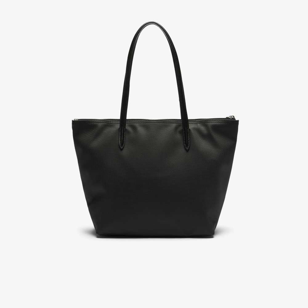 Lacoste L.12.12 Concept Small Zip Tote Bag Black | WTA-726139