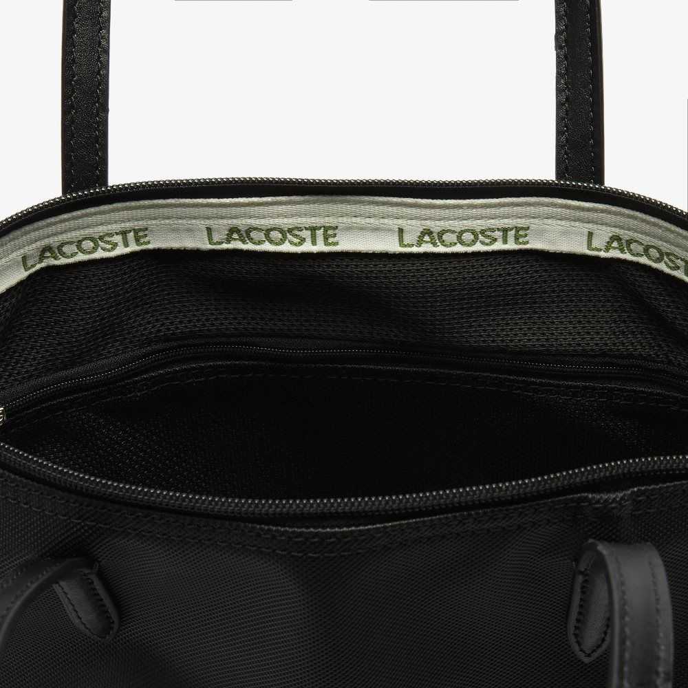 Lacoste L.12.12 Concept Small Zip Tote Bag Black | WTA-726139