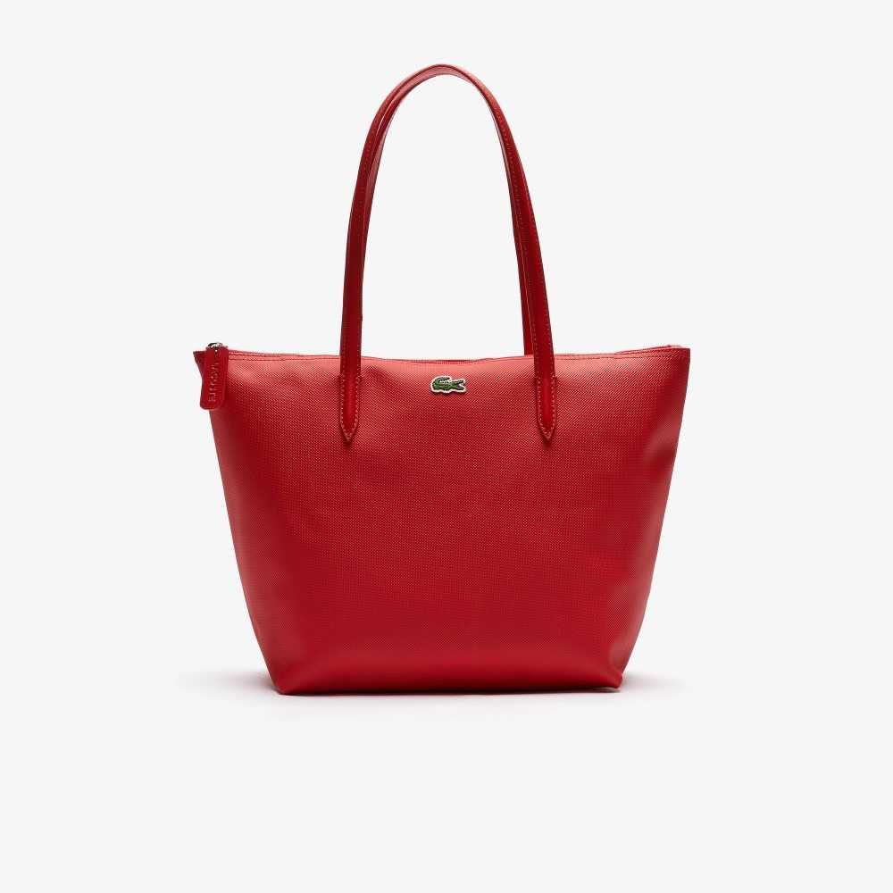 Lacoste L.12.12 Concept Small Zip Tote Bag High Risk Red | ZJQ-543618